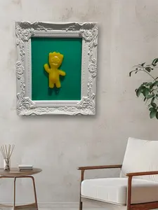 Pop Art Sour Patch Kid Resin Wall Art 12x14 Framed Ready to Hang Handcrafted High-Gloss Iconic Design Solid Wood Panel Antique Frame