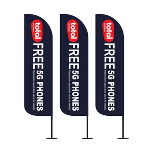 12ft Total Wireless Feather Flags (Pack of 3) – Boost Foot Traffic with Bold 5G Messaging