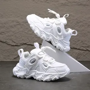 Halloween fashion lightweight girls' running shoes, teenagers' trendy and personalized white sneakers, ghost element durable soft-soled sports shoes