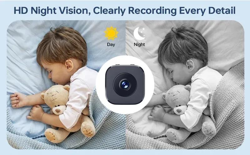 Security Camera  Mini Full Color Night Vision High Definition WiFi Monitor Waterproof Motion Detect Surveillance Smart Home