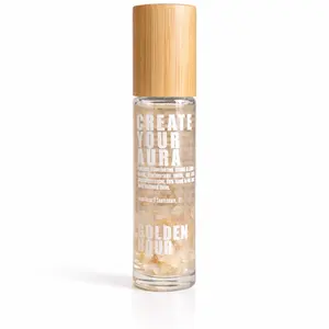 Golden Hour Crystal-Infused Essential Oil Roll-On with Citrine for Joy, Warmth & Positive Energy