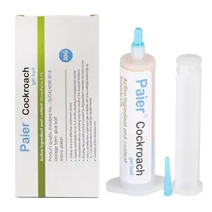 30g Cockroach Exterminator Gel Bait with Plunger & Precision Tip - Insect Control Cockroaches Mousse for Indoor Outdoor German & American Roach Pest Management