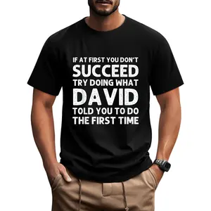 100% Cotton DAVID Gift Name Personalized Birthday Funny Christmas Joke T-Shirt