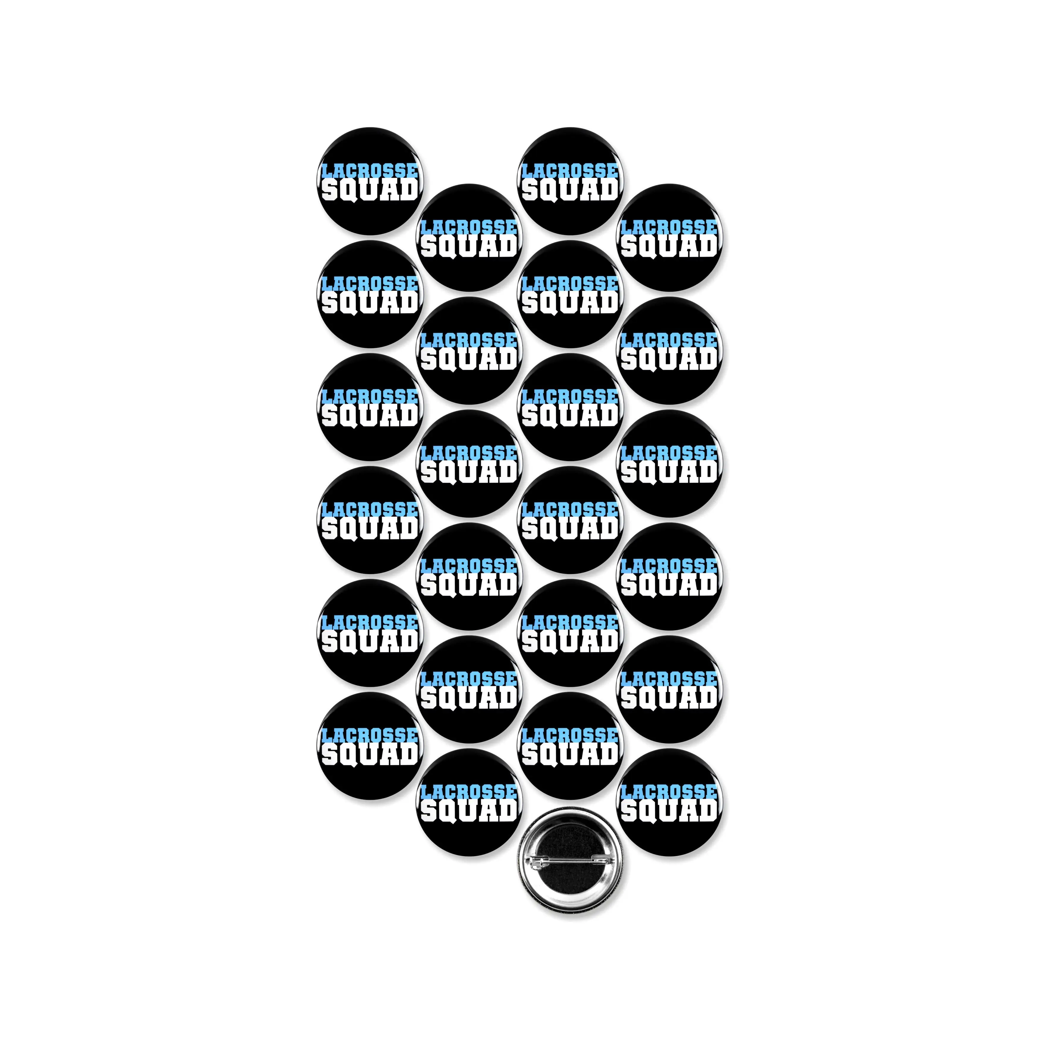 25 Pack - Lacrosse Squad Sports Pinback Buttons - 1.5 Inch