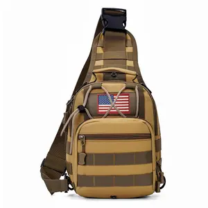 EDC   Military One Strap Shoulder Backpack Molle Range   Pack with Velcro for Daily Use Camping Hiking  chest tactical adjustable underarm shoulder  travel accessory dog walk portable other hunt vest phone pouch sling bag