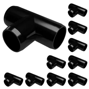 FORMUFIT 1/2" Black PVC Fittings For Furniture - UV-Resistant, Impact-Proof, Made In USA - Pack Of 10