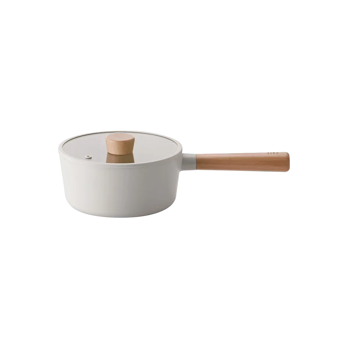 NEOFLAM Fika Milk Pot Sauces Pan with Glass Lid and Wooden Handle 6” 1.5 qt NEOFLAM Fika Milk Pot Sauces Pan with Glass Lid and Wooden Handle 6” 1.5 qt