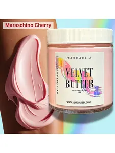 MAXDAHLIA Velvet Butter Body Butter Maraschino Cherry Scented 120g Moisturizer with Organic Shea & Cocoa Butters for All Skin Types