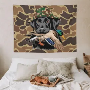 Camouflage Shot Caller Duck Hunting Tapestry Poster For Decorate Clubs Concerts Bars University Dormitories Living Rooms Bedrooms Print Peach Decoration Items Home Textile