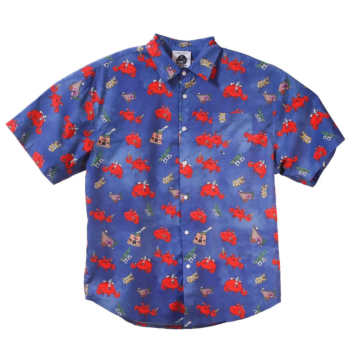 Crabs and Crack Button Up