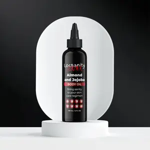 Locsanity Men's Body Oil, Jojoba Seed, Sweet Almond, Extra Virgin Olive, Coconut, Apricot Seed, Grapeseed, Marula, Aloe Vera 4oz Cosmetic