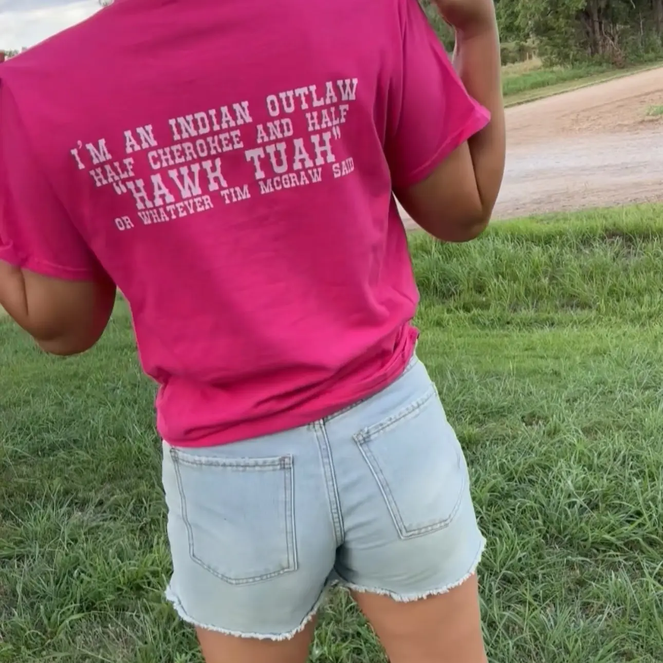 Hawk Tuah Spit On That Thang Western Indian Outlaw Horseshoe Unisex Tshirt