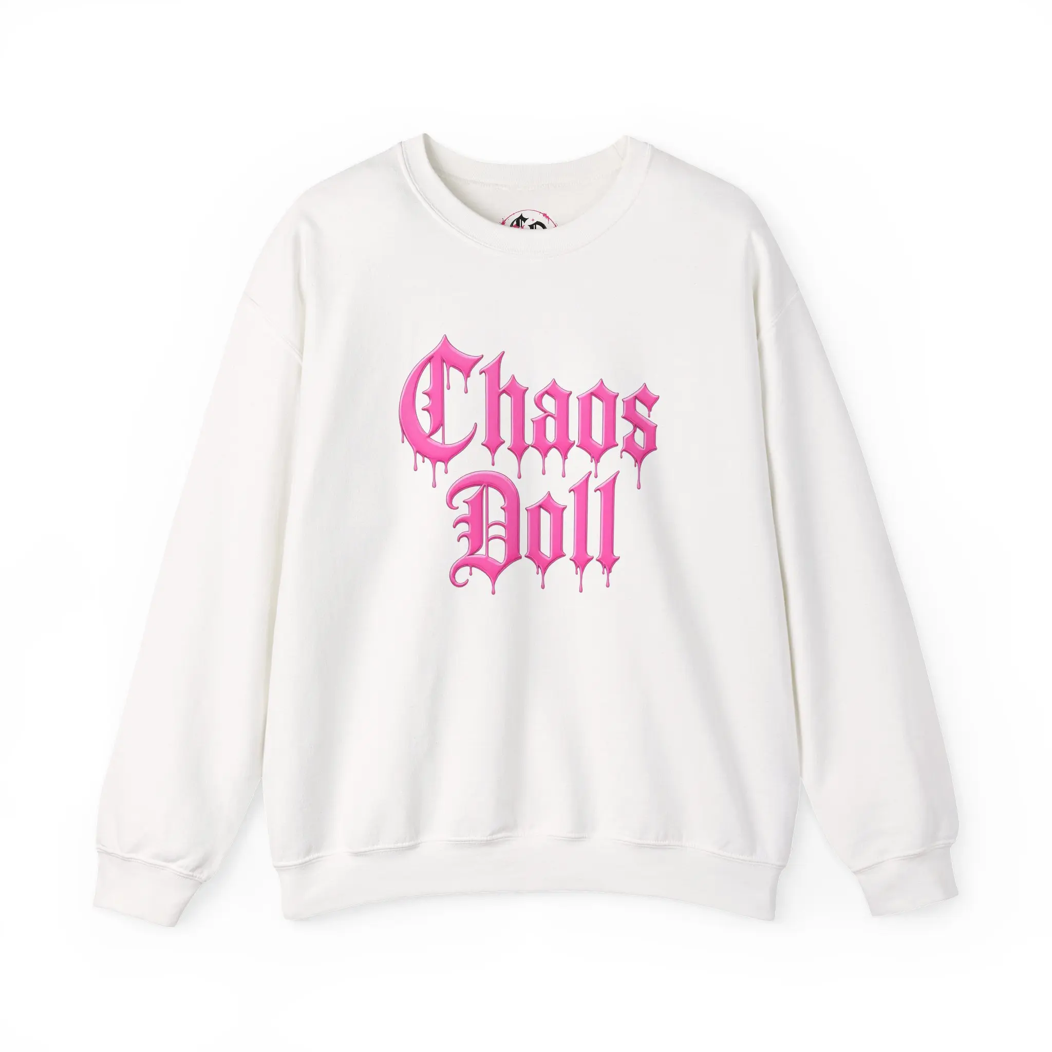 Chaos Doll Sweatshirt | Gothic Crewneck Sweatshirt | Y2K Grunge Sweater | Emo Goth Graphic Sweatshirt| Alternative Streetwear Pullover