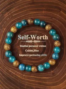 Natural Aquamarine Fluorite Crystal Bracelet, Achieve Personal Wishes, Enhance Gardening Skills, Spiritual Jewelry, Small Parts Included