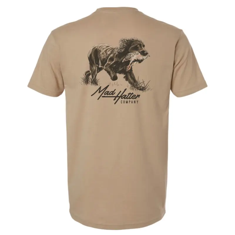 Hunting Dog MadHatter’s 100% Cotton True to Size T-Shirt/Tee