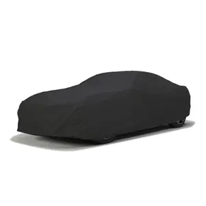 DaShield SoftTec Indoor Satin Car Cover for Jaguar XJ L 2011-2018 Sedan Semi Custom Fit Elastic Stretchy Flexible High-end Luxury Dust Protection-Black