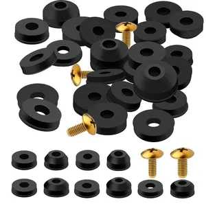 48pcs Flat Diagonal Faucet Washer Screw Combination, Washer For Various Quick Open Faucet Valve Stem Wear