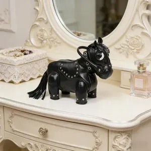 Ladies' horse shaped handbag with detachable strap and zipper closure - Cute pony design synthetic bag - Multi functional daily wallet, durable and easy to care for fashionable accessories, travel accessories, creative style, high-quality decoration,