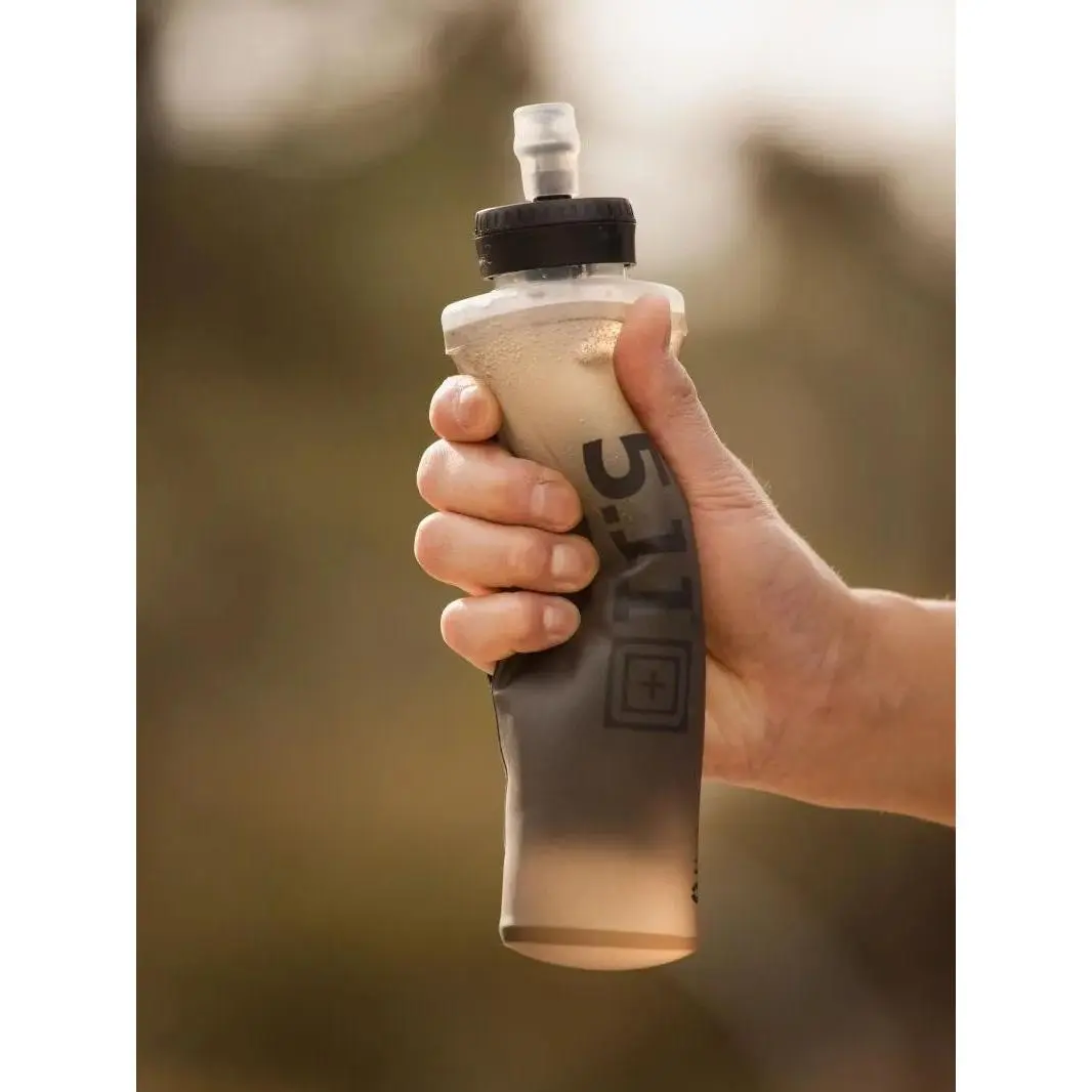 WTS Ultraflask Reusable Silicone Water Bottle - 500 ml, Lightweight, Portable, Washable, High-Flow Bite Valve, Lockable Lid