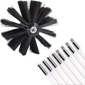 8Pcs Duct Brush Cleaning Kit Dryer Vent Cleaning Brush Lint Remover Drill Tools