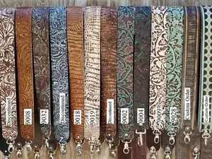 Ready to Ship! Distressed Embossed Leather Western CROSS BODY Rodeo Purse Strap or Camera Strap w/ Clips