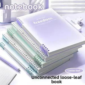 Hot Selling A5 Loose-Leaf Notebook, Refillable Detachable Ring Binder Notebook, Thick Paper Journal for College Students, Durable Writing Notebook for Notes & Study, Portable School Supplies for Campus Classroom Home Office, Spiral Notebook Journal