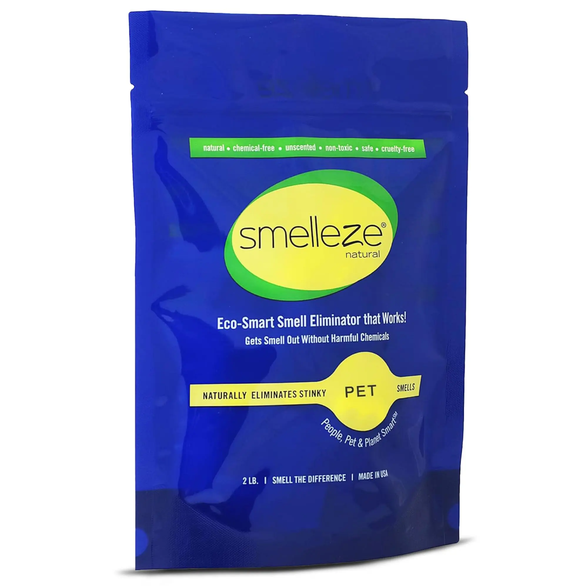 SMELLEZE Natural Pet Odor Eliminator Deodorizer: 2 lb. Unscented ...