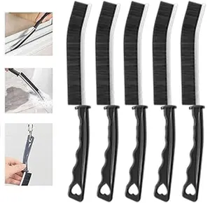 5 Pcs Crevice Cleaning Brush Set, Hard Bristle Thick Gap Crevice Cleaning Brush for Household use, Small Grout Brush Cleaner for Shower, Sink, Window, Toilet, Bathtub, Bathroom, Kitchen Cleaning tools