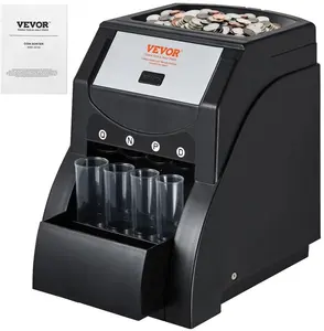 VEVOR USD Coin Sorter,Coin Sorter and Wrapper Machine Holds 230Coins/Min, Black - HOT ITEM - BEST SELLER