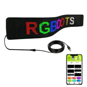 Programmable LED Lights for Cars - Flexible Display Screen with Color Variety, Durable Material, and Easy-to-Use Features
