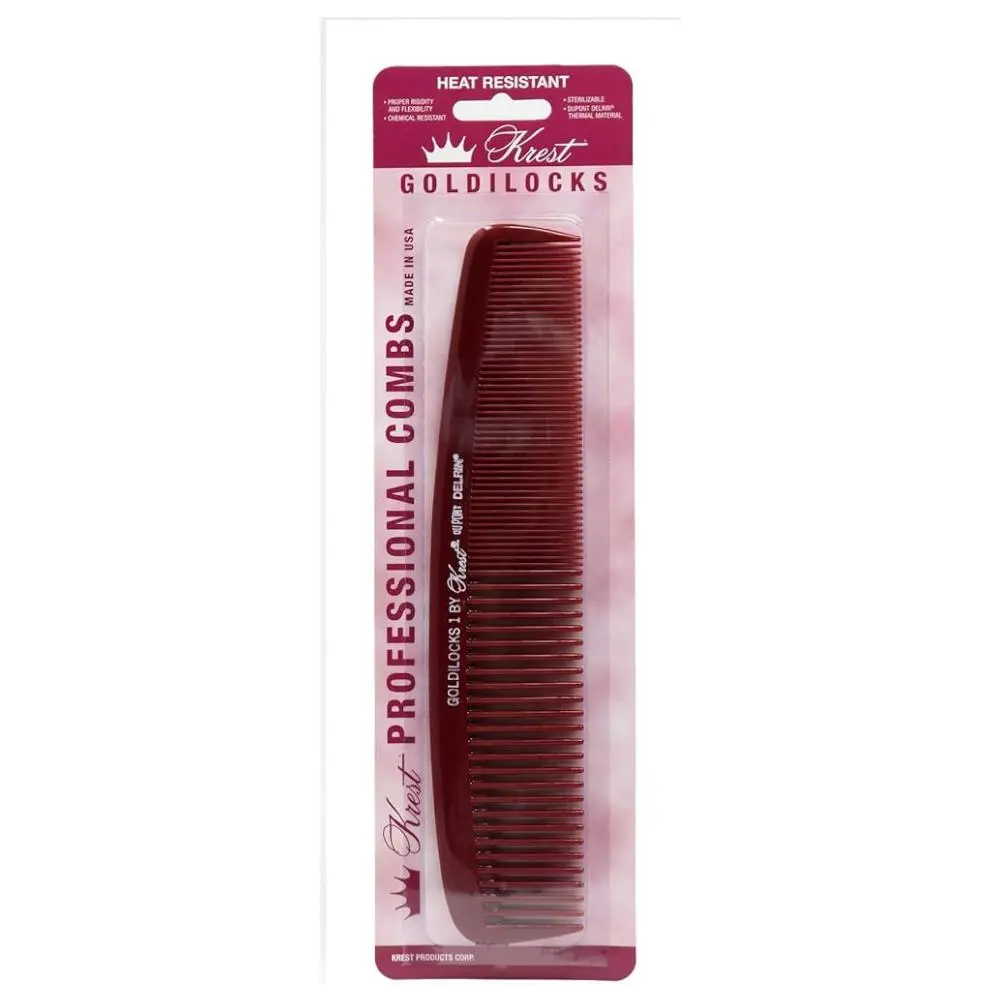 Krest Goldilocks G1 Burgundy Hair Styling Comb