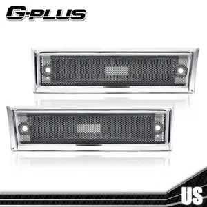 Fit For 81-91 Chevy GMC C/K Truck Suburban Blazer Jimmy Smoke Side Marker Lights Side Lights G-PLUS