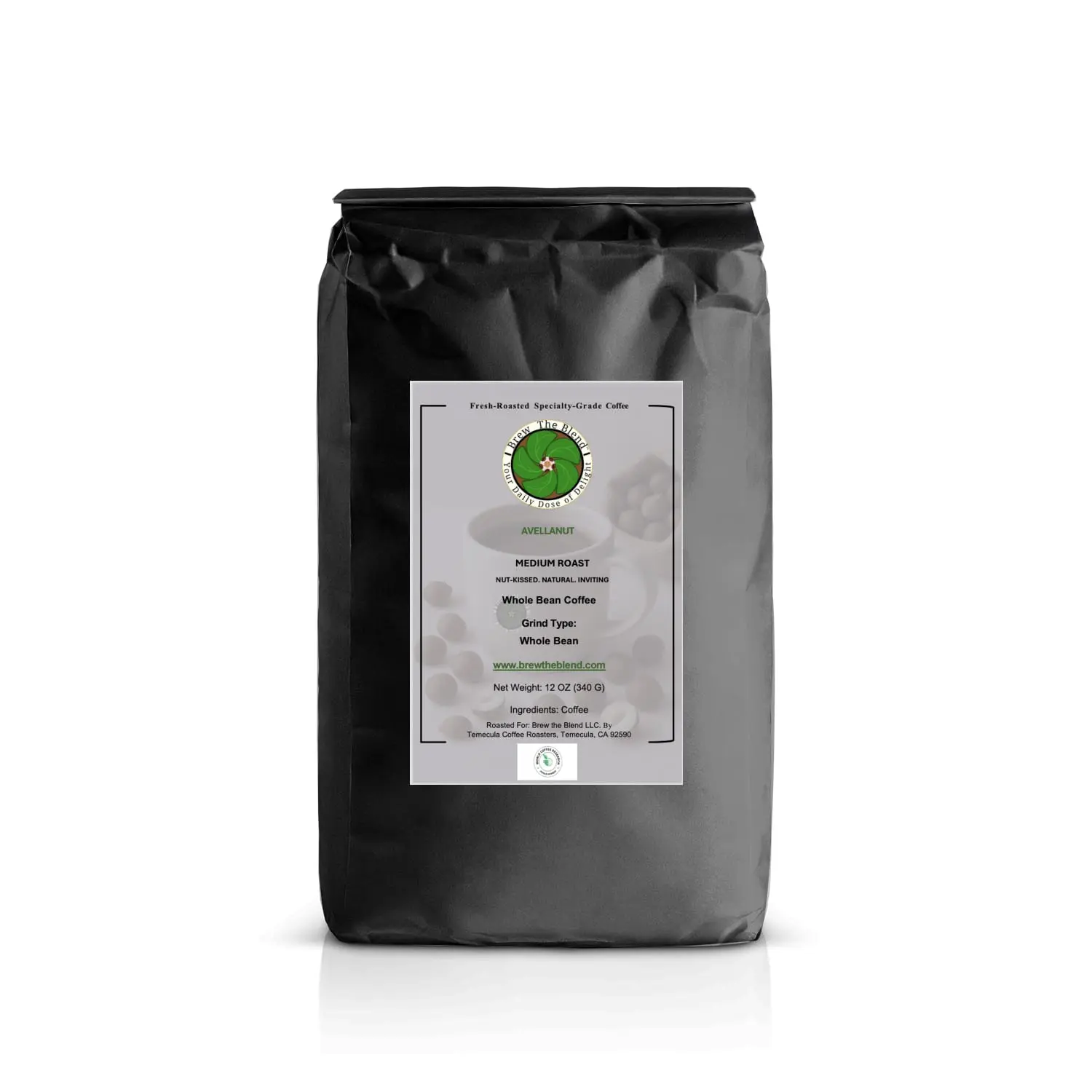 Avellanut Beverage Sweet - Medium Roast Hazelnut-Flavored Coffee, Specialty-Grade Beans, Nut-Kissed, Natural Flavor, Perfect for Cozy Mornings