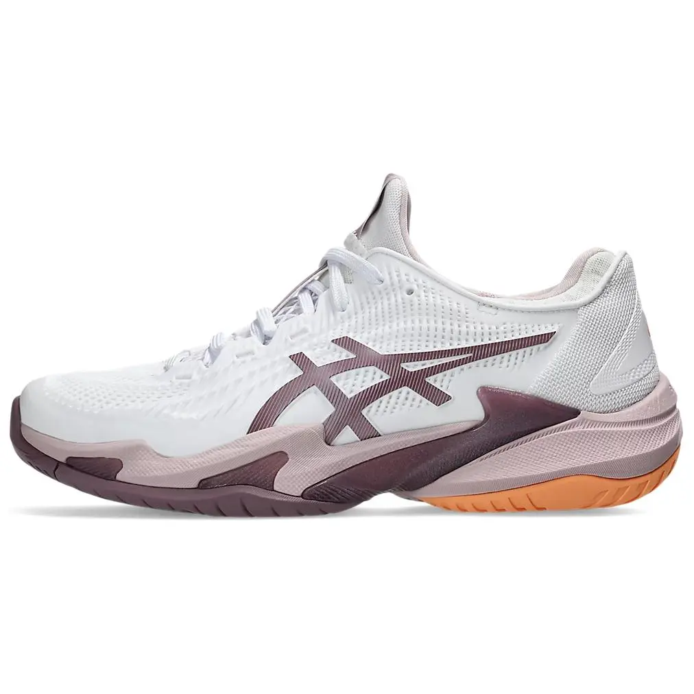 ASICS Court FF 3 Low-Top Tennis Shoes for Women: Breathable, Comfortable, Lightweight Design in White and Purple Trending Shoes, House White Official Shoes to Get / Maison Mihara