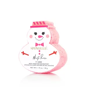 White Rose | Holiday Snowman Body Wash Infused Buffer