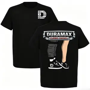 2026 Duramax Turbo Diesel American Flag Pattern T-Shirt, Fun T-Shirt for Truck Enthusiasts, Gift for Diesel Mechanics and Pickup Truck Owners, Unisex
