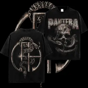 [MetalStyle] Pantera  Retro Unisex 100% Heavyweight Cotton T-Shirt – 90s Records Rock Cotton Tee, Groove Metal Rock Band Shirt, Oversized Vintage Tee, Heavy Metal Merch, Gift for Rock Fans