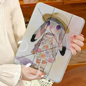 Triple Y-Shape iPad/tablet Case with Pen Holder, Original Design, Cute Rabbit Series, Lightweight & Adjustable, Foldable, Scratch Resistant