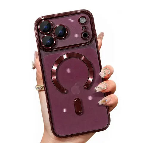 OREKROY Clear Magnetic Case for iPhone 18 Pro Max/17 Pro Max/17 Air/17/16 Pro Max/15 Pro Max, MagSafe Compatible Slim Soft TPU Phone Cover with Full Camera Lens Protection Protector
