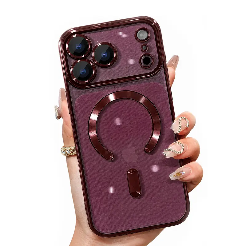 OREKROY Clear Magnetic Case for iPhone 18 Pro Max/17 Pro Max/17 Air/17/16 Pro Max/15 Pro Max, MagSafe Compatible Slim Soft TPU Phone Cover with Full Camera Lens Protection Protector