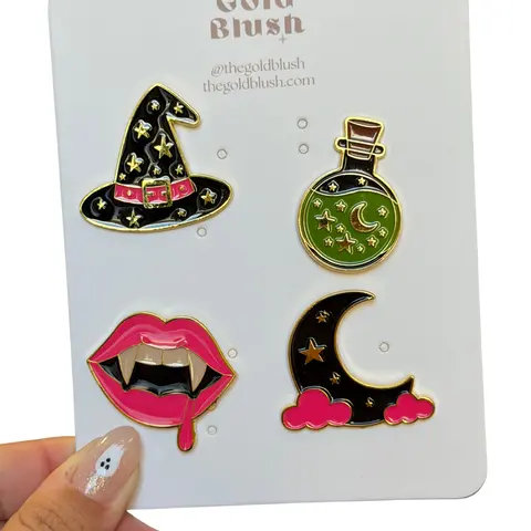 Gold Blush® Bag Drip Pins – Fashion Bag Pins, Decorative Safety Pins & Enamel Pins for Handbags, Backpacks, Purses & Bag Straps