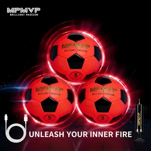 Soccer Ball Football Size 5 – Durable Rubber Outdoor Soccer Ball with Air Pump & Needles – Official Size 5 Training Football for Kids, Youth, Adults – Ideal for Street, Grass, Beach