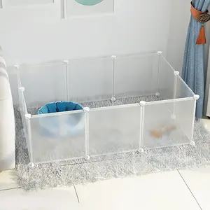 Pet Fence Gate with Top Cap, Free Combination Indoor Cat Dog Hamster Small Dogs Rabbit Playpen, Adjustable Pet Barrier, Durable Puppy Playpen