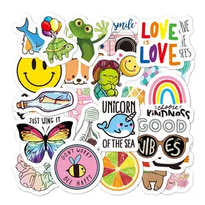 25pcs Cute Turtle Stickers – Small Waterproof Cartoon Decals for Water Bottles, Laptop, Skateboard & Outdoor Decoration