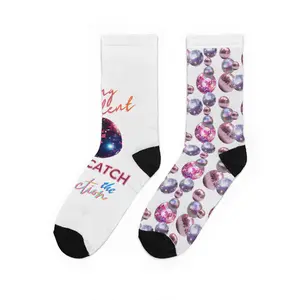 Reflective Disco Ball Crew Socks — "Feeling Confident" Padded Crew Socks