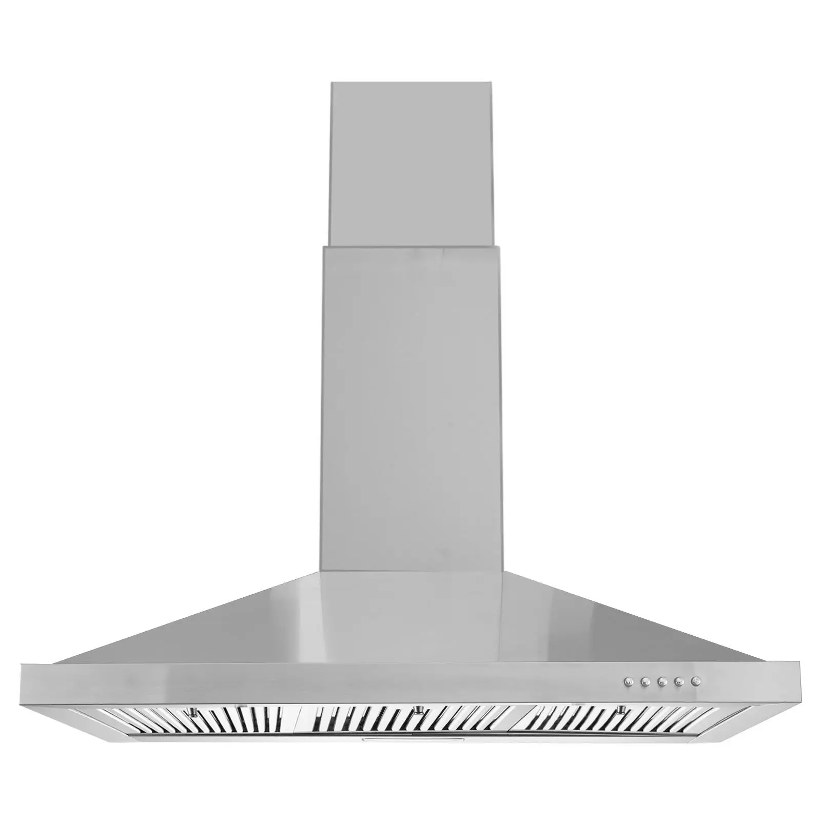 Range Hood 36 inch Wall Mount Kitchen Hood 450 CFM with Ducted/Ductless Touch Control Permanent Filters Stainless Steel 3 Speed Exhaust Fan Household Durable Home High-CFM