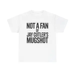 Jay Cutler Mugshot Sarcastic Tee for Sports Fans - Funny Football Shirt, Sticker, Gift, Unisex T-Shirt, Humorous Tops, Bold