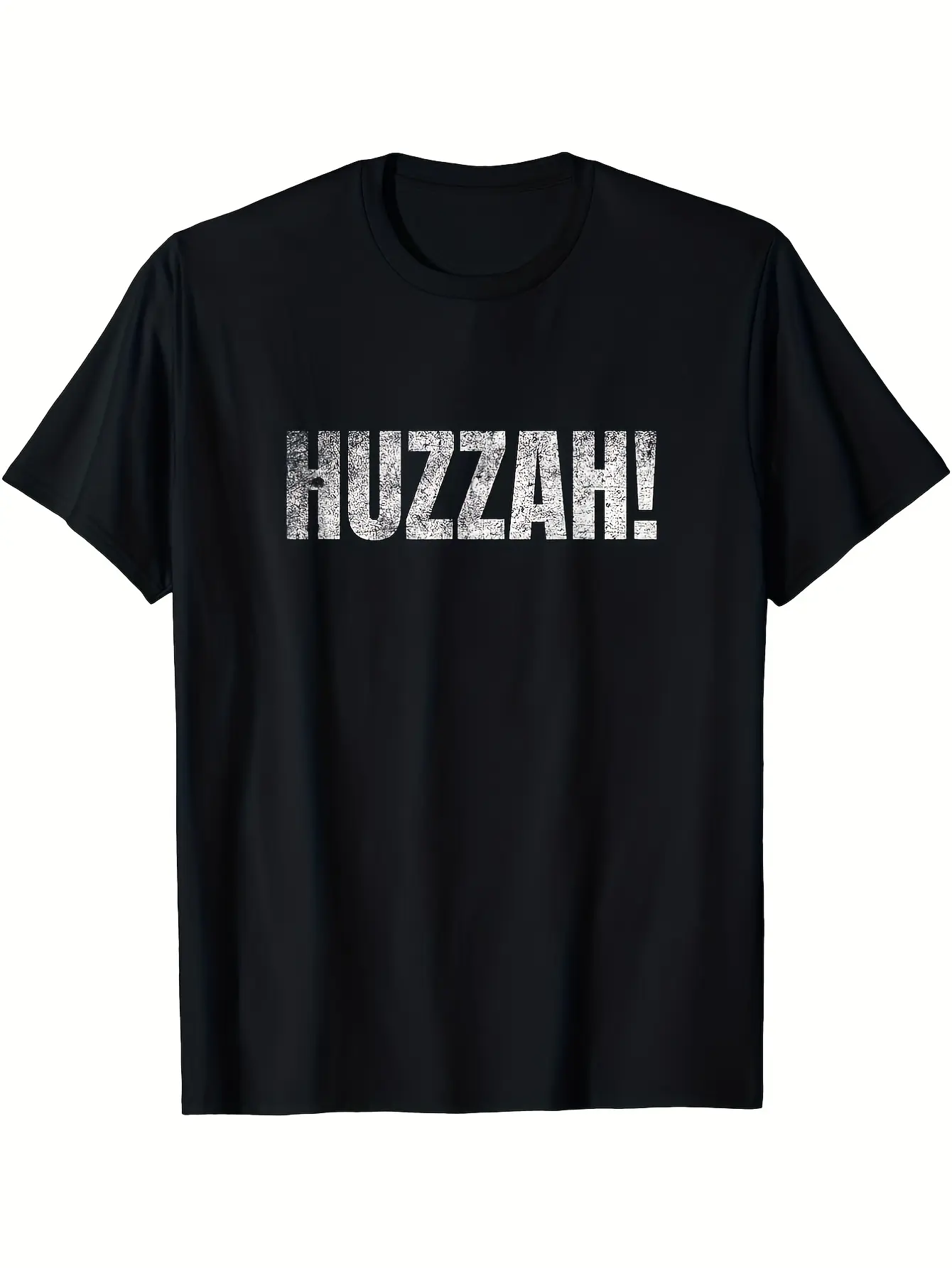 Funny Renaissance Festival T-Shirt - Huzzah! Medie unisex soft cotton short sleeve t shirt, vintage graphic casual tee for men women teens, perfect birthday holiday gift for camping travel gym daily street  wear