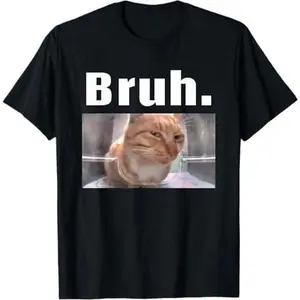 Bruh Sound Effect Funny Cat Side Eye Staring Judgmental Cats T-Shirt