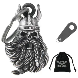 Dream Apparel Christmas/Halloween Bell, Gremlin/Guardian Motorcycle Bell/Motorcycle Key Chain for Bikers Women Men W/Hanger, Biker Bell for Riders, Good Luck Riding Bell Spirit Bell Moto Accessories